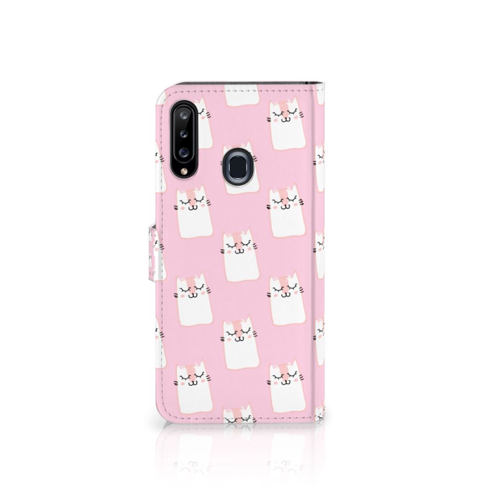 Samsung Galaxy A20s Telefoonhoesje met Pasjes Sleeping Cats