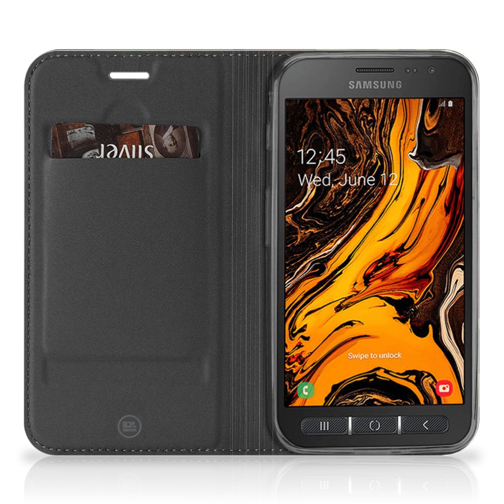 Samsung Galaxy Xcover 4s Hoesje met Magneet Army Dark