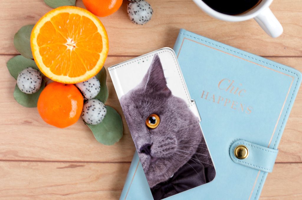 Samsung Galaxy A71 Telefoonhoesje met Pasjes Kat