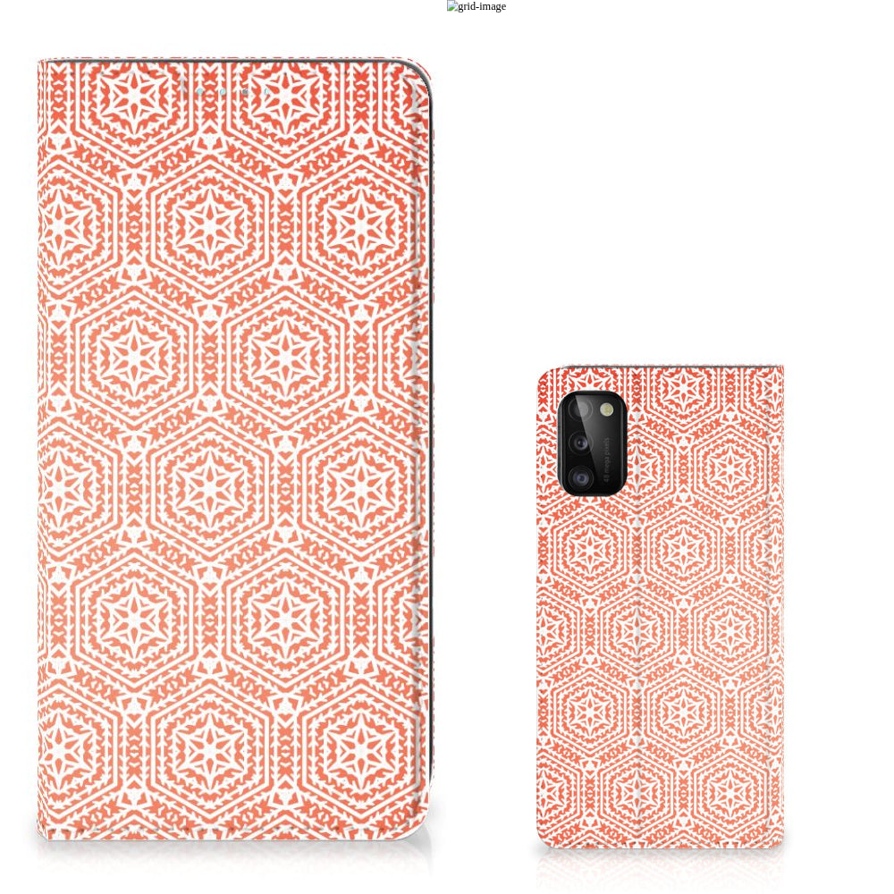 Samsung Galaxy A41 Hoesje met Magneet Pattern Orange