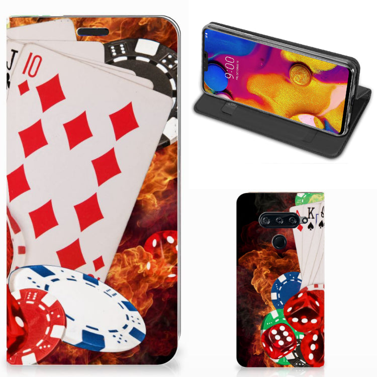 LG V40 Thinq Hippe Standcase Casino