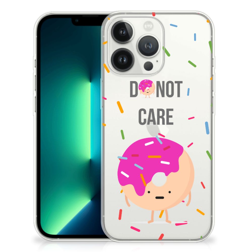 iPhone 13 Pro Max Siliconen Case Donut Roze met een grappige donut design en kleurrijke sprinkles 🍩.