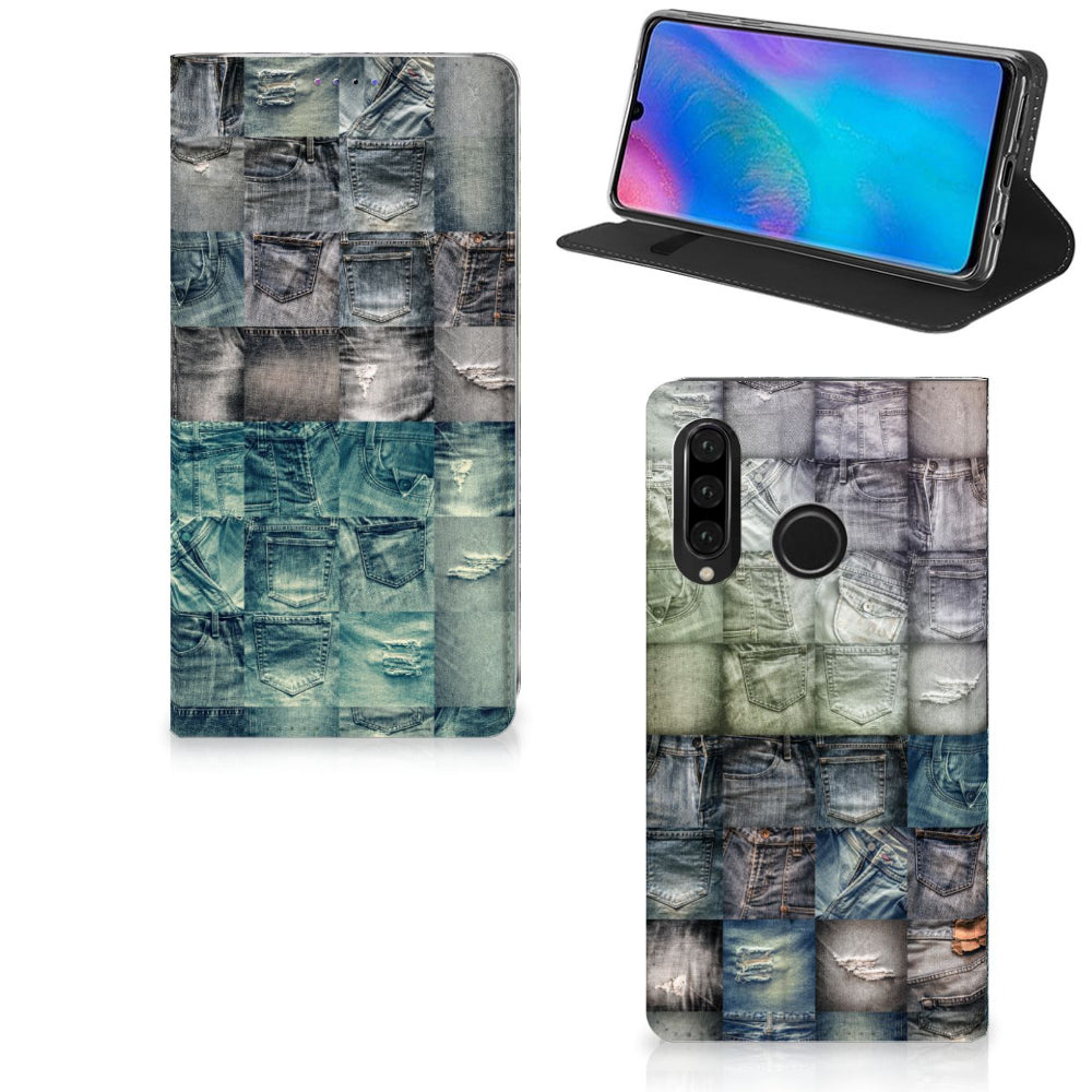 Hippe Standcase Huawei P30 Lite New Edition Spijkerbroeken