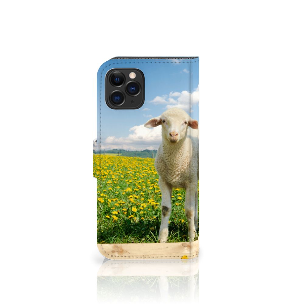 Apple iPhone 11 Pro Telefoonhoesje met Pasjes Schaap en Lammetje