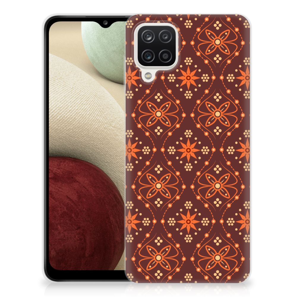 Samsung Galaxy A12 TPU bumper Batik Brown