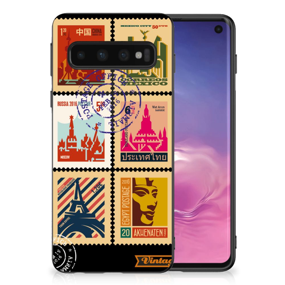 Samsung Galaxy S10 Silicone Hoesje Postzegels B2C Telecom