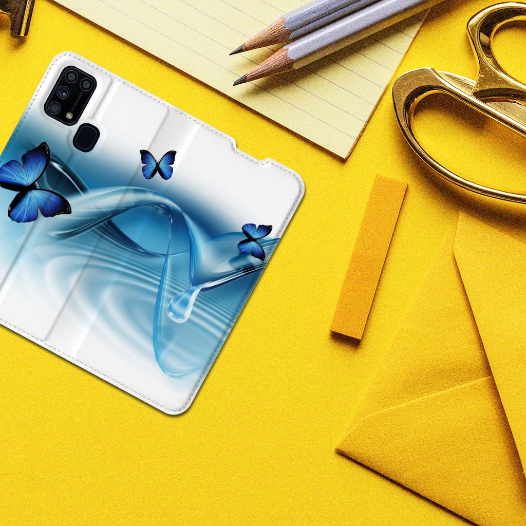 Samsung Galaxy M31 Hoesje maken Vlinders - B2C Telecom