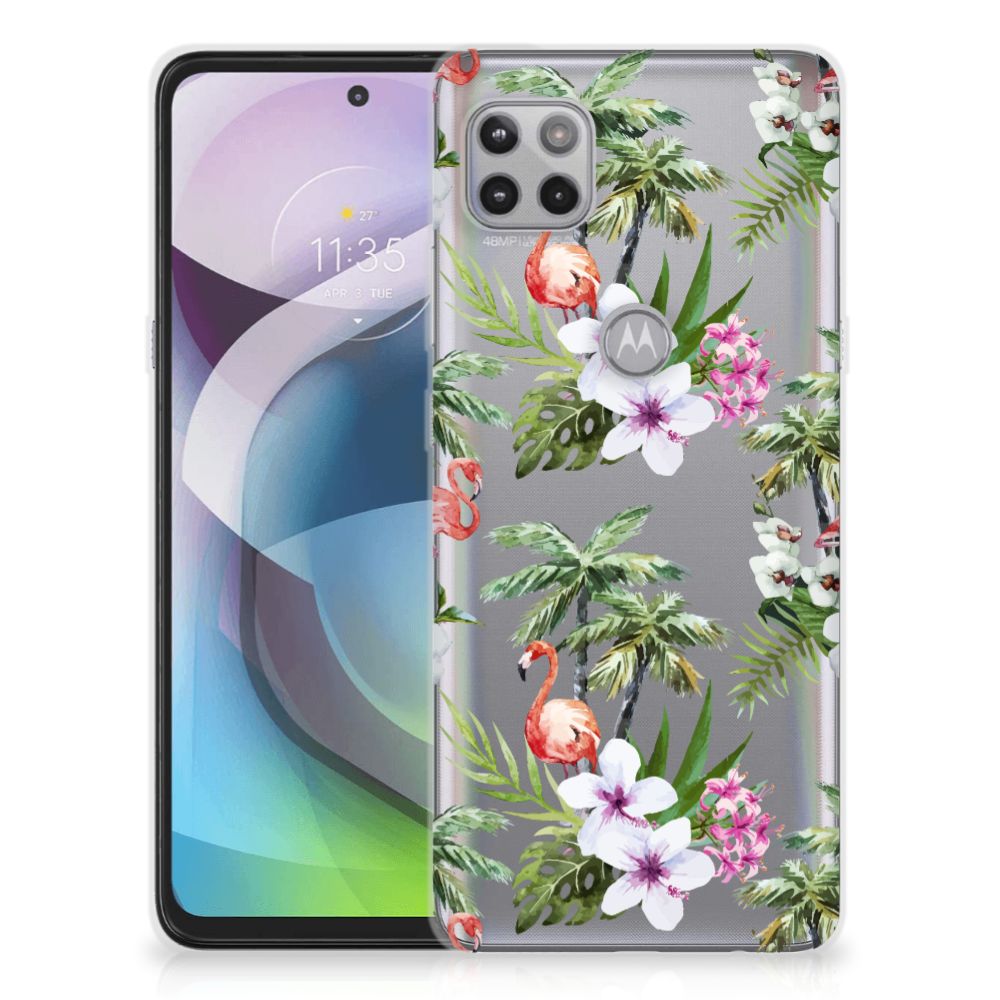 Motorola Moto G 5G TPU Hoesje Flamingo Palms
