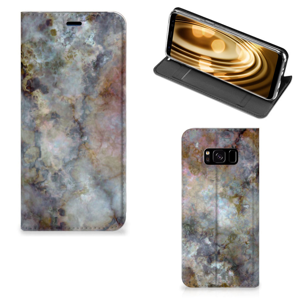 Samsung Galaxy S8 Standcase Marmer Grijs
