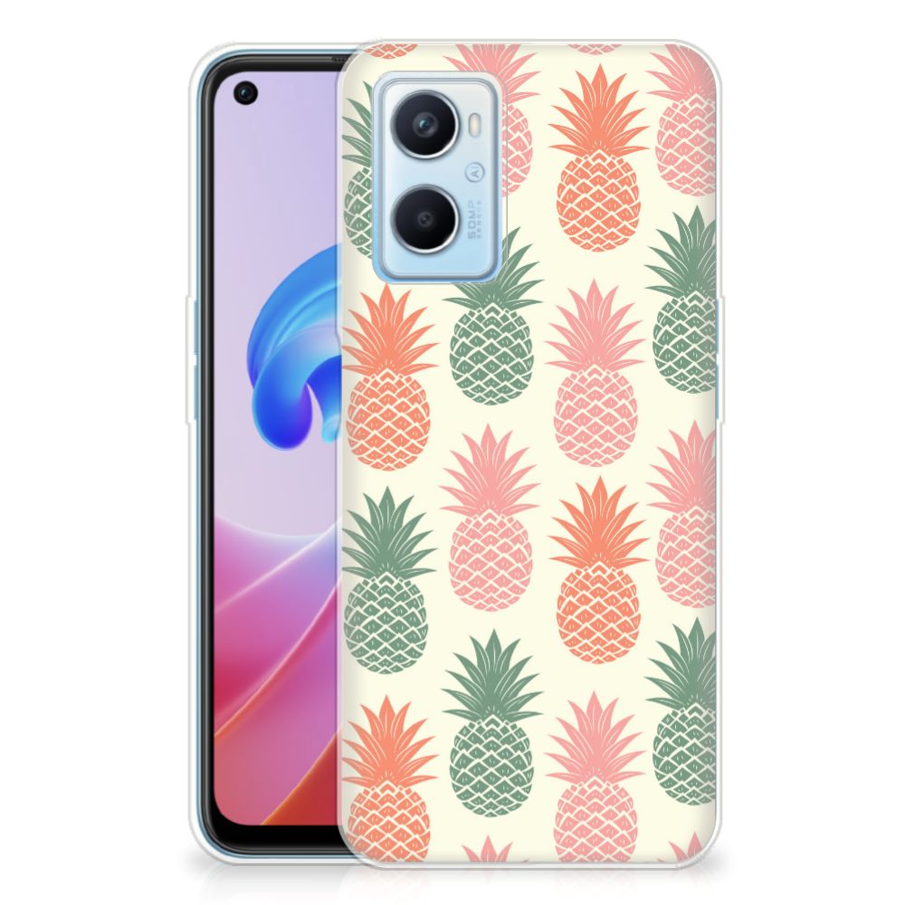 OPPO A96 | OPPO A76 Siliconen Case Ananas