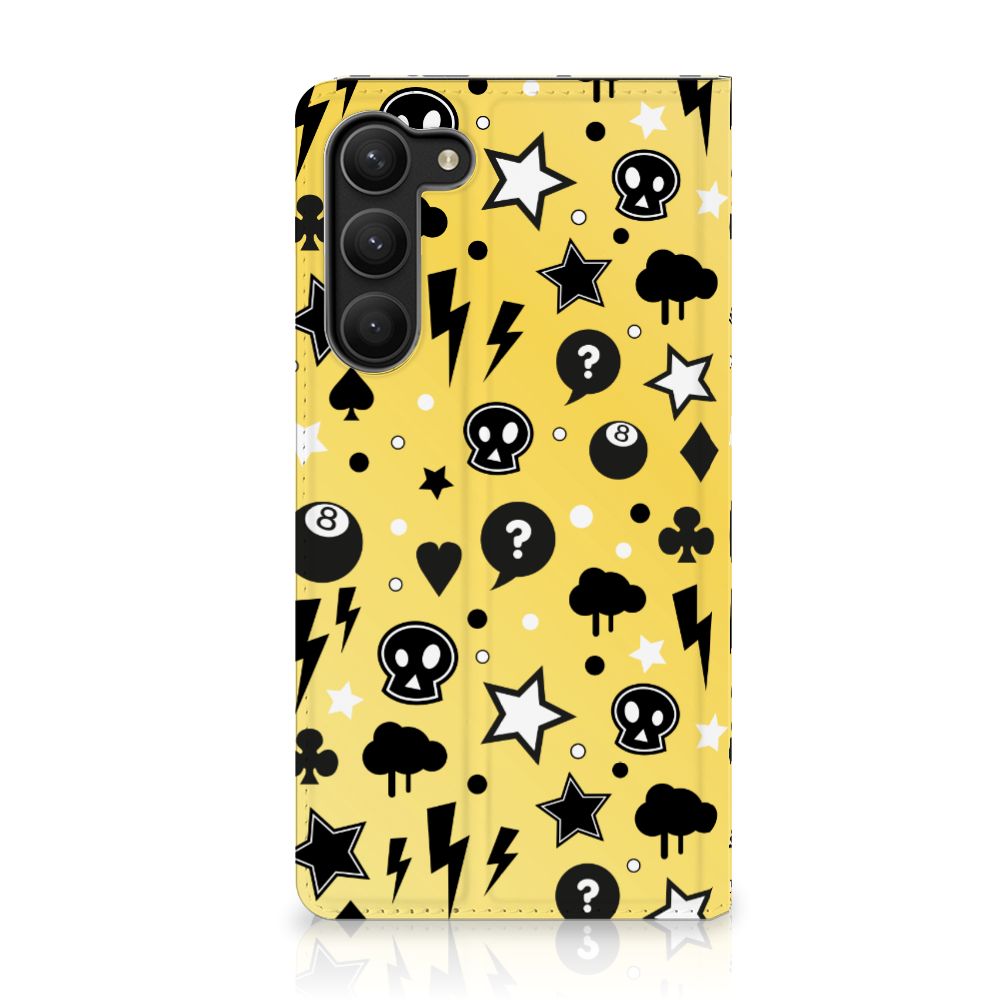 Mobiel BookCase Samsung Galaxy S23 Plus Punk Geel - B2C Telecom