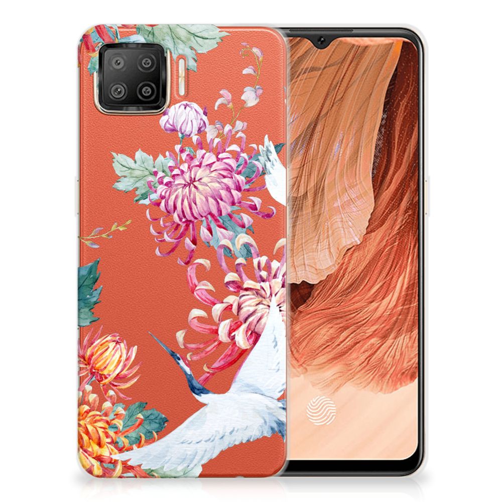 OPPO A73 4G TPU Hoesje Bird Flowers B2C Telecom