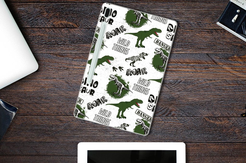 Back Case voor Samsung Galaxy Tab S7FE Dinosaurus - B2C Telecom