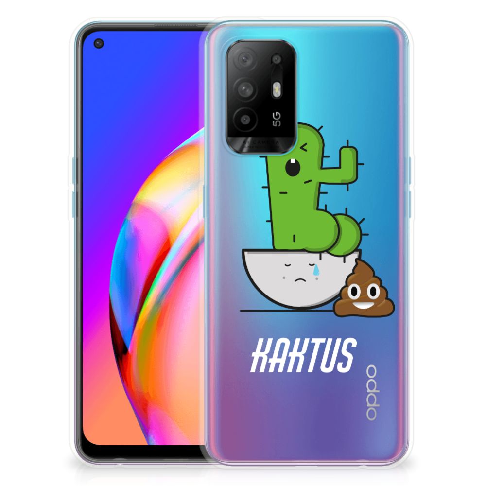 OPPO A94 5G | Reno5 Z Telefoonhoesje met Naam Cactus Poo B2C Telecom
