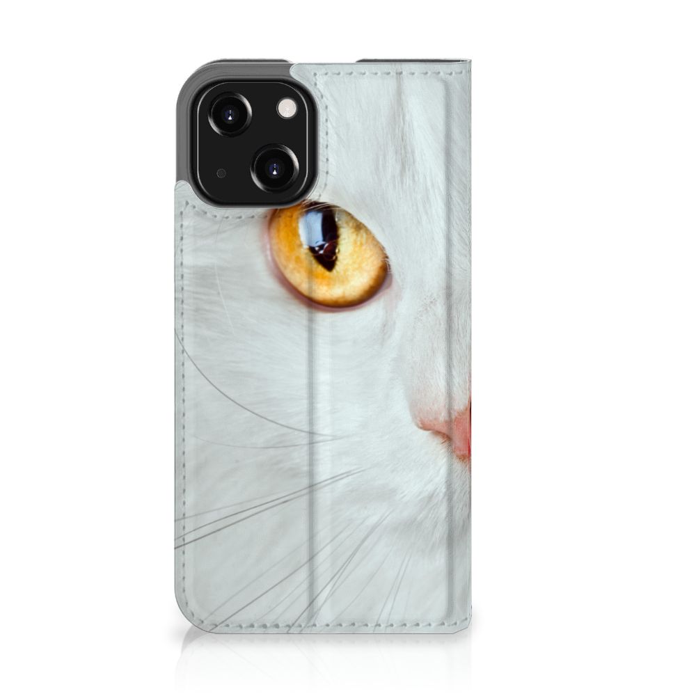 iPhone 13 Mini Hoesje maken Witte Kat - B2C Telecom