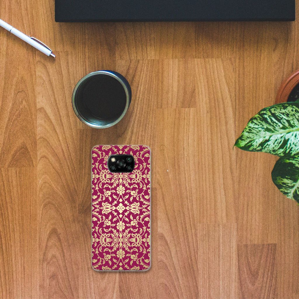 Siliconen Hoesje Xiaomi Poco X3 | Poco X3 Pro Barok Pink B2C Telecom