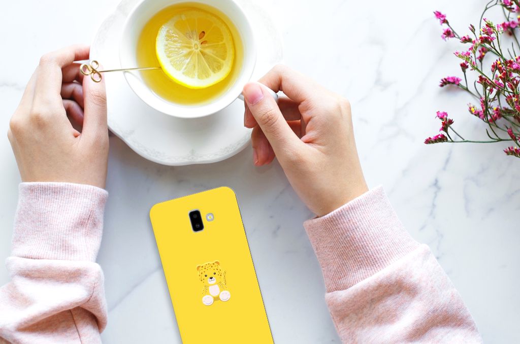 Samsung Galaxy J6 Plus (2018) Telefoonhoesje met Naam Baby Leopard