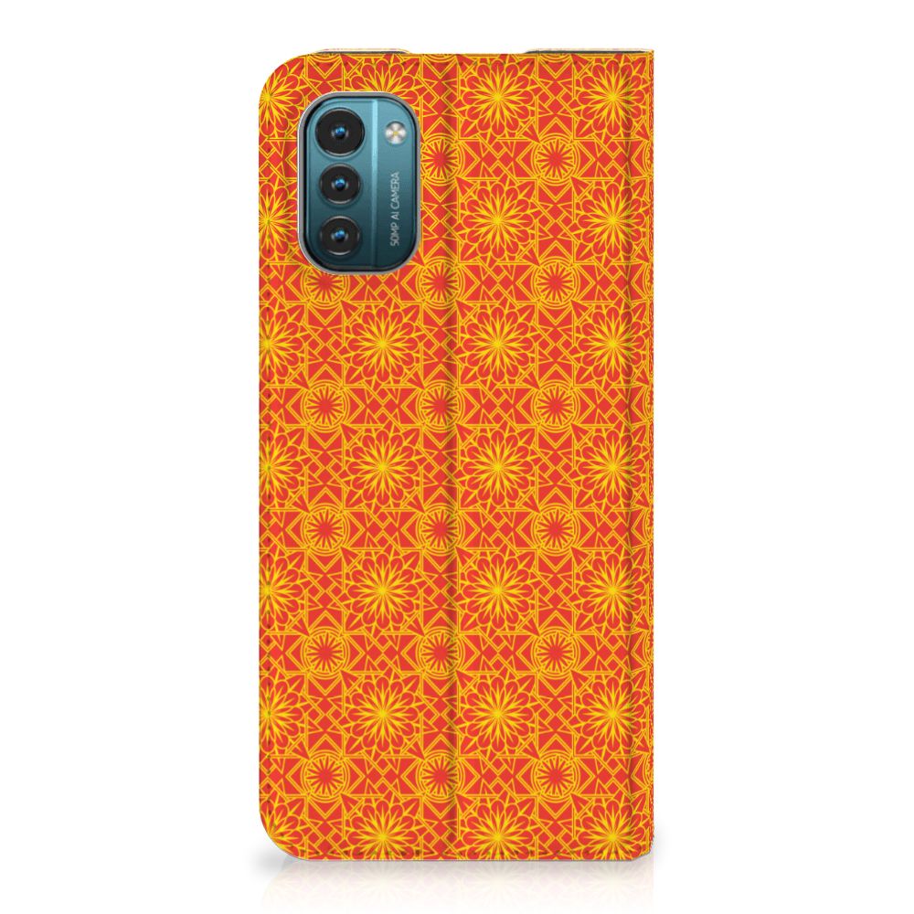 Nokia G11 | G21 Hoesje met Magneet Batik Oranje - B2C Telecom