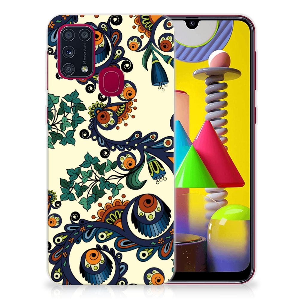 Siliconen Hoesje Samsung Galaxy M31 Barok Flower B2C Telecom