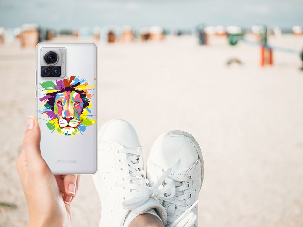 Motorola Moto X30 Pro Telefoonhoesje met Naam Lion Color B2C Telecom