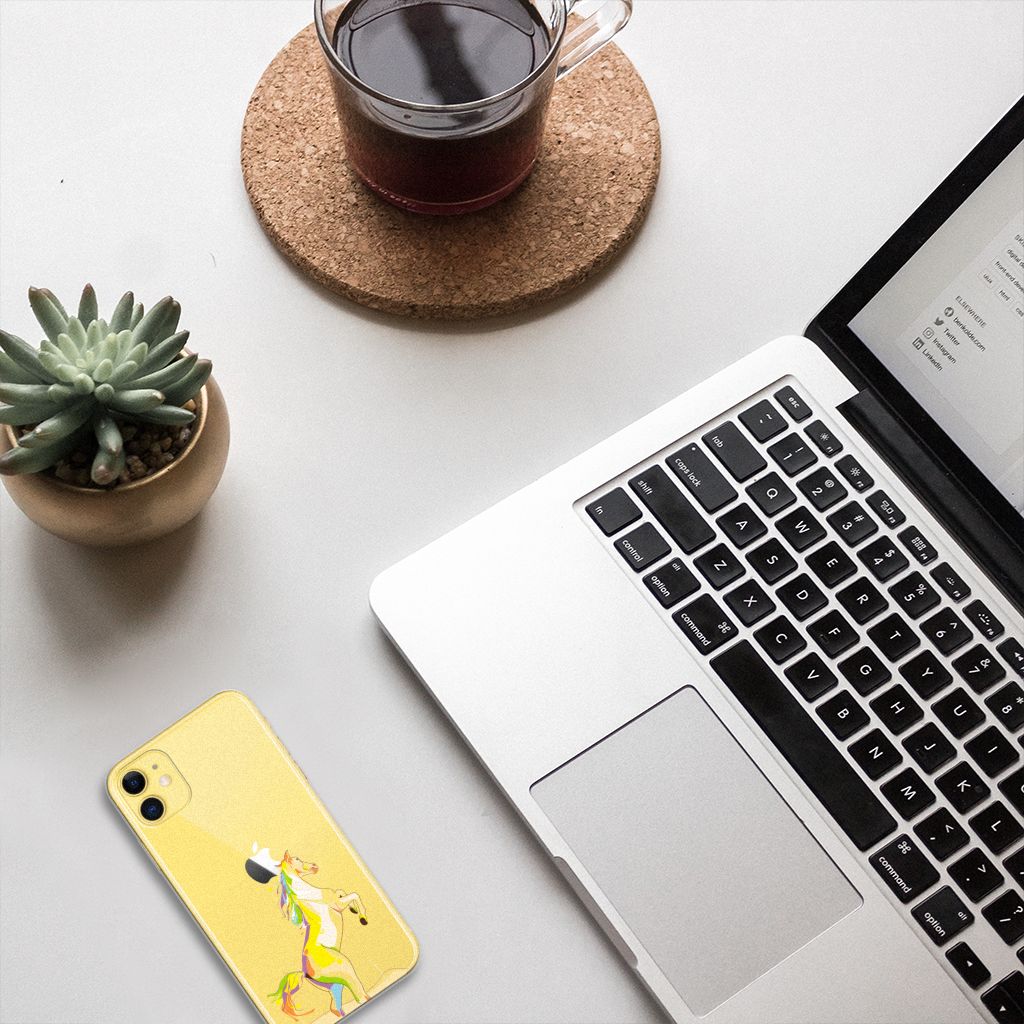 Apple iPhone 11 Telefoonhoesje met Naam Horse Color