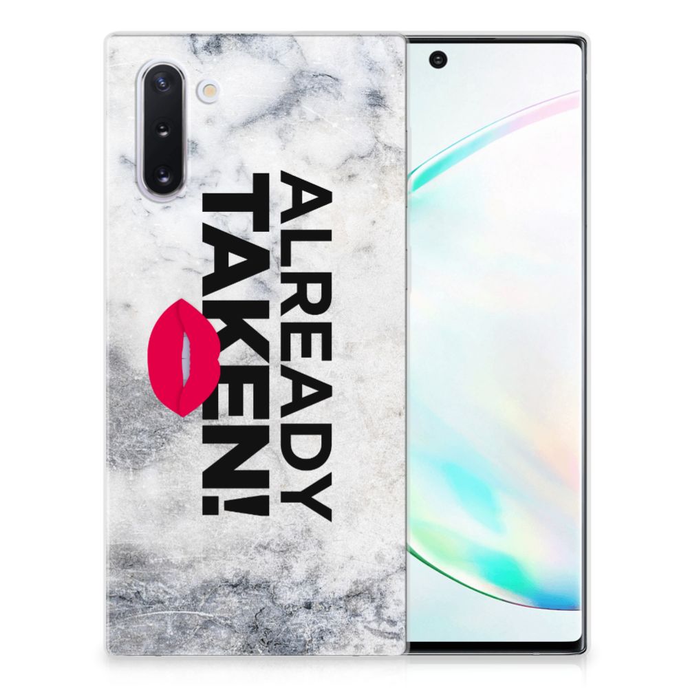 Samsung Galaxy Note 10 Siliconen hoesje met naam Already Taken White