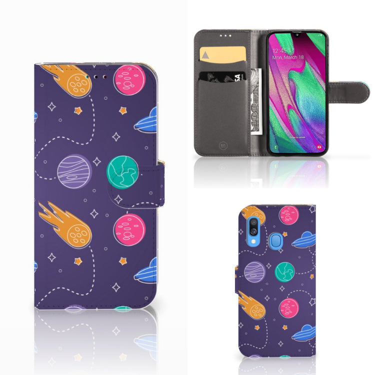 Samsung Galaxy A40 Wallet Case met Pasjes Space