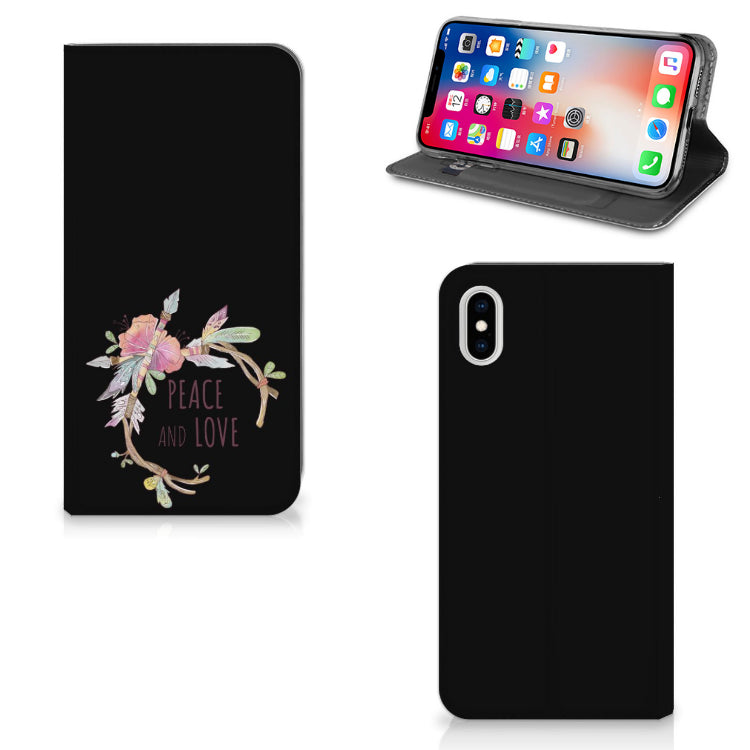 Apple iPhone Xs Max Magnet Case Boho Text