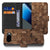 Bruin Houtprint bookcase hoesje voor de Google Pixel 10a