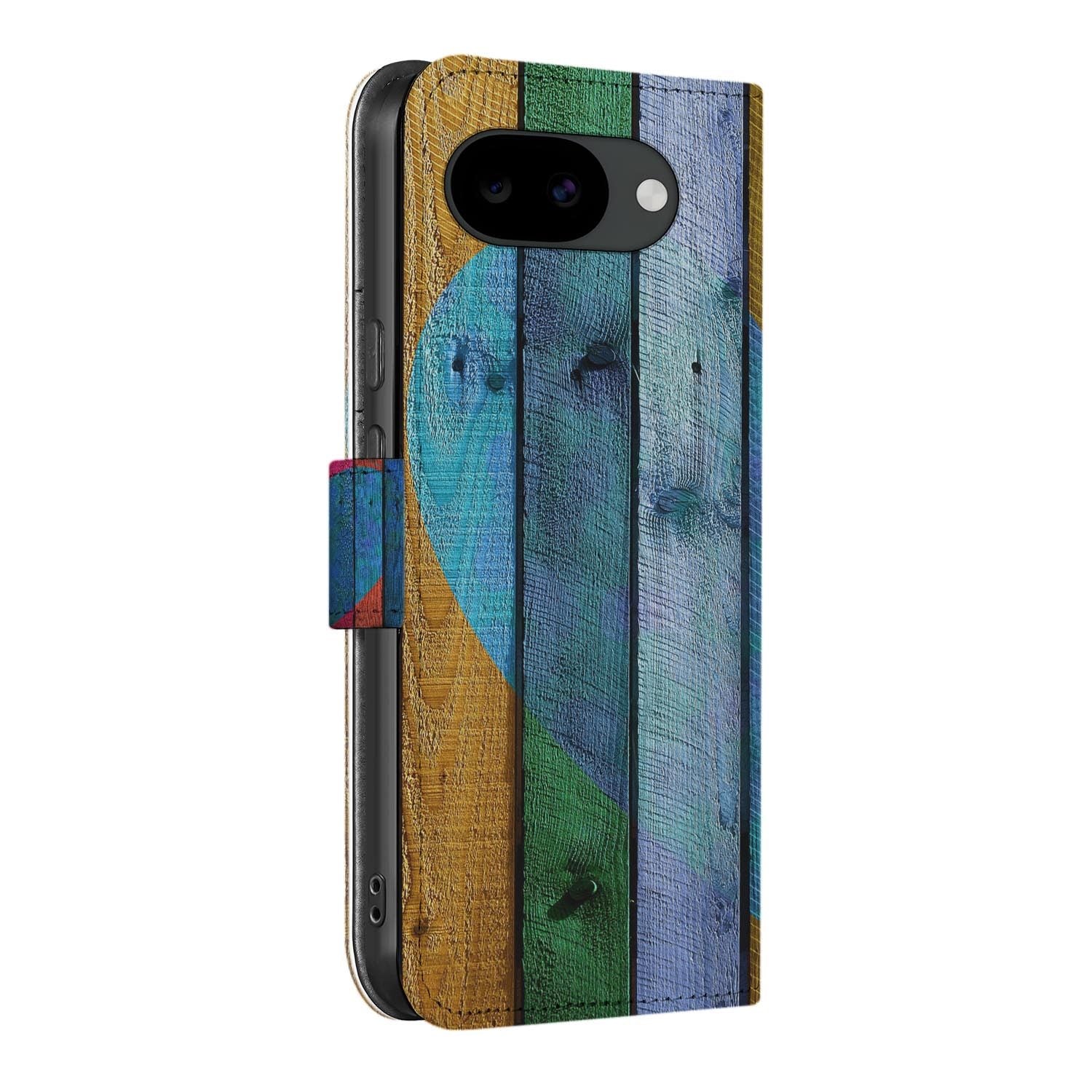 Bookcase hoesje Google Pixel 10a met Wood Heart print