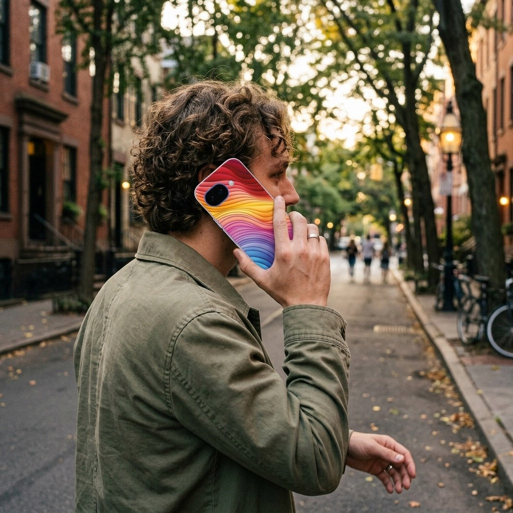 Softcase hoesje Google Pixel 10a Regenboog - lifestyle foto in huiselijke setting