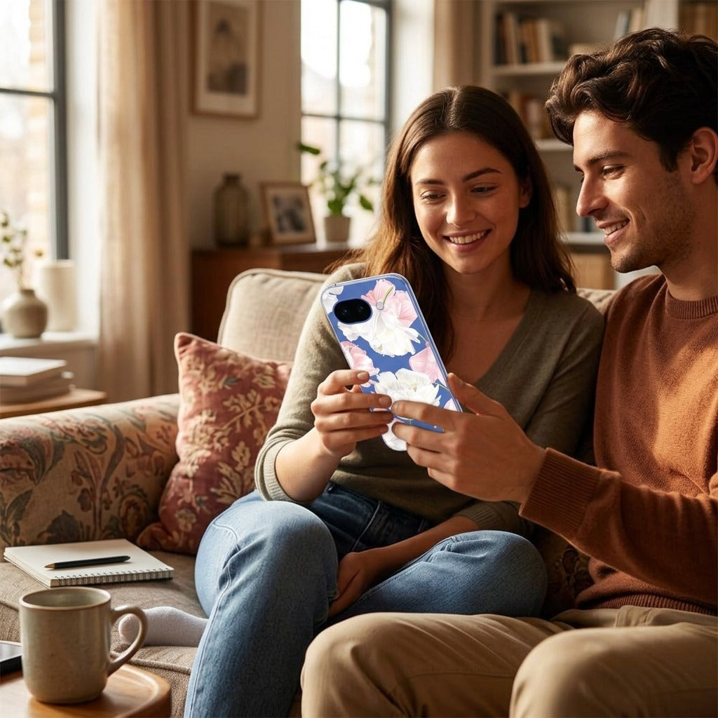 TPU hoesje Google Pixel 10a Bloemen - lifestyle foto in huiselijke setting