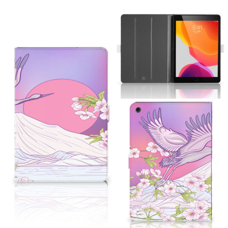 Flip Case Bird Flying - collage met voor-, achter- en binnenkant