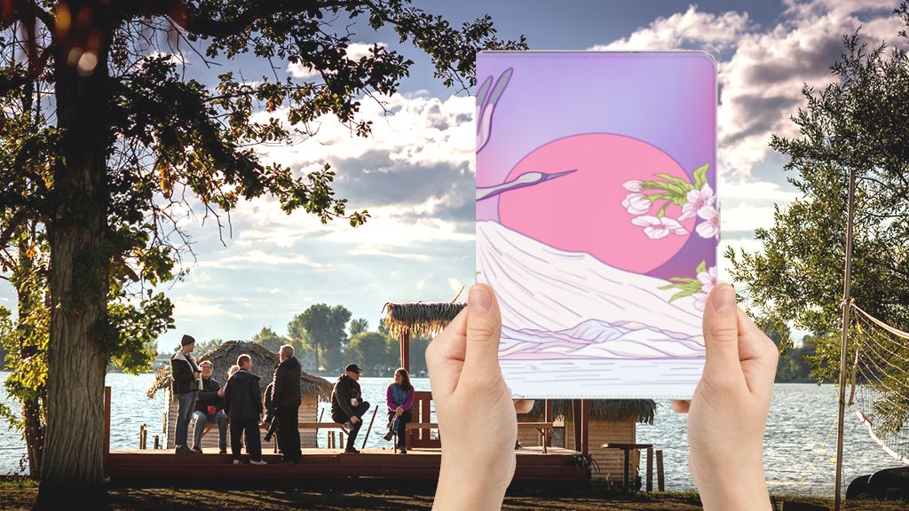 Flip Case Bird Flying - voorkant