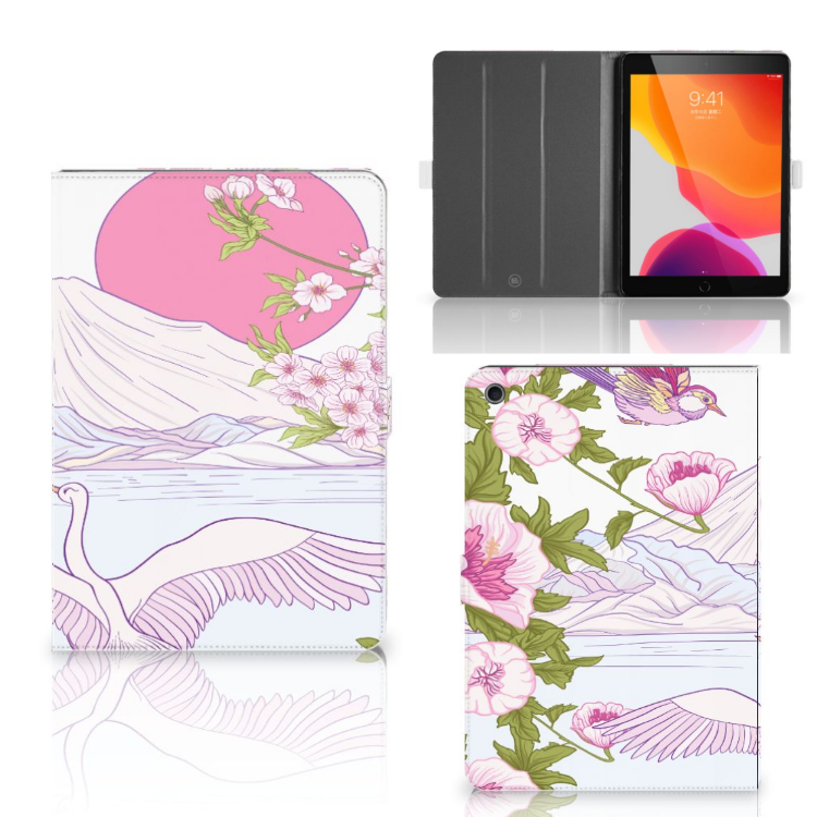Flip Case Bird Standing - collage met voor-, achter- en binnenkant