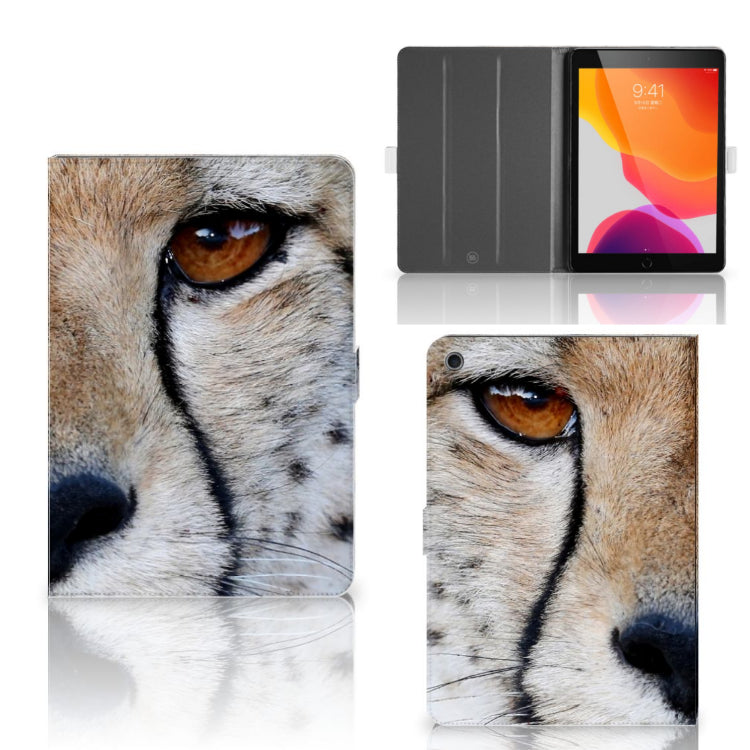 Flip Case Cheetah - collage met voor-, achter- en binnenkant