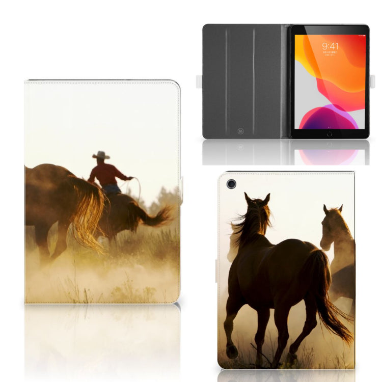 Flip Case Design Cowboy - collage met voor-, achter- en binnenkant