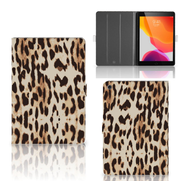 Flip Case Leopard - collage met voor-, achter- en binnenkant