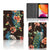 Flip Case Pauw met Bloemen - collage met voor-, achter- en binnenkant