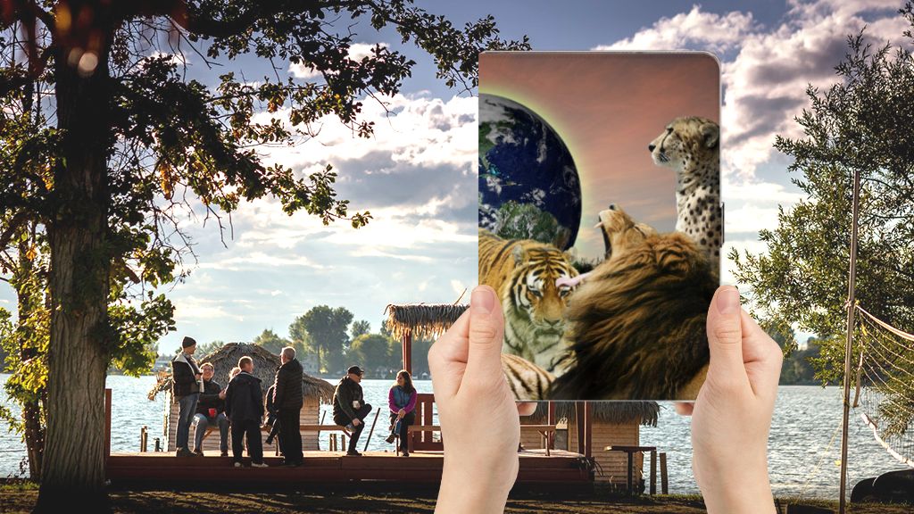 Flip Case Roofdieren - voorkant