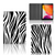 Flip Case Zebra - collage met voor-, achter- en binnenkant