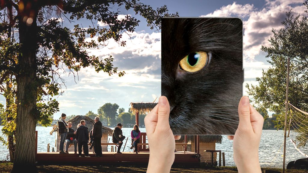 Flip Case Zwarte Kat - voorkant