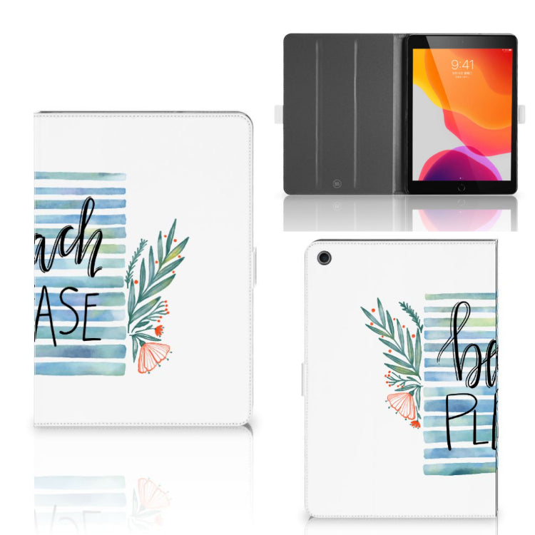 Hippe Tablet Hoes Boho Beach - collage met voor-, achter- en binnenkant
