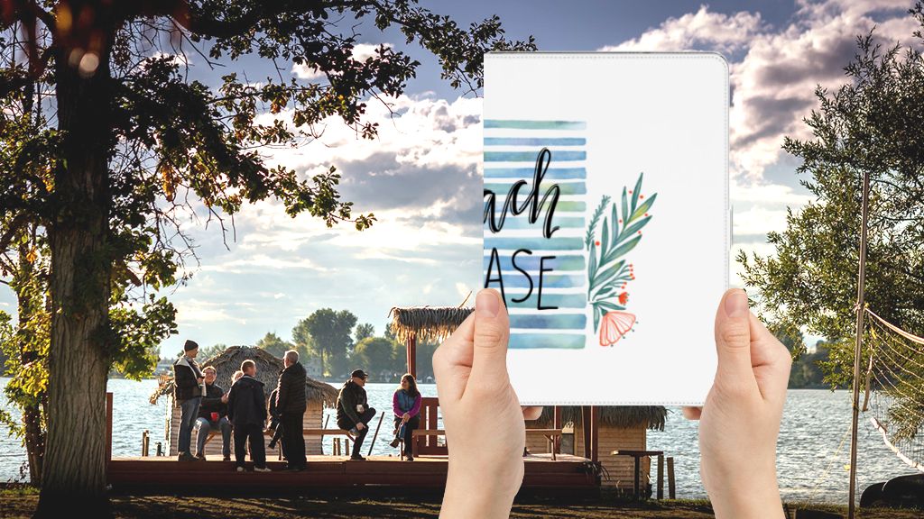 Hippe Tablet Hoes Boho Beach - voorkant