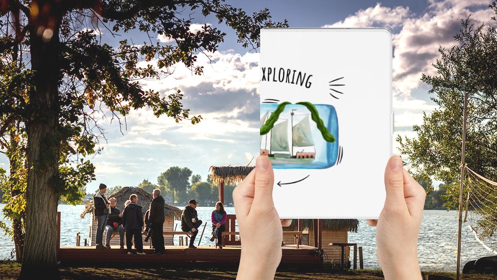 Hippe Tablet Hoes Boho Bottle - voorkant