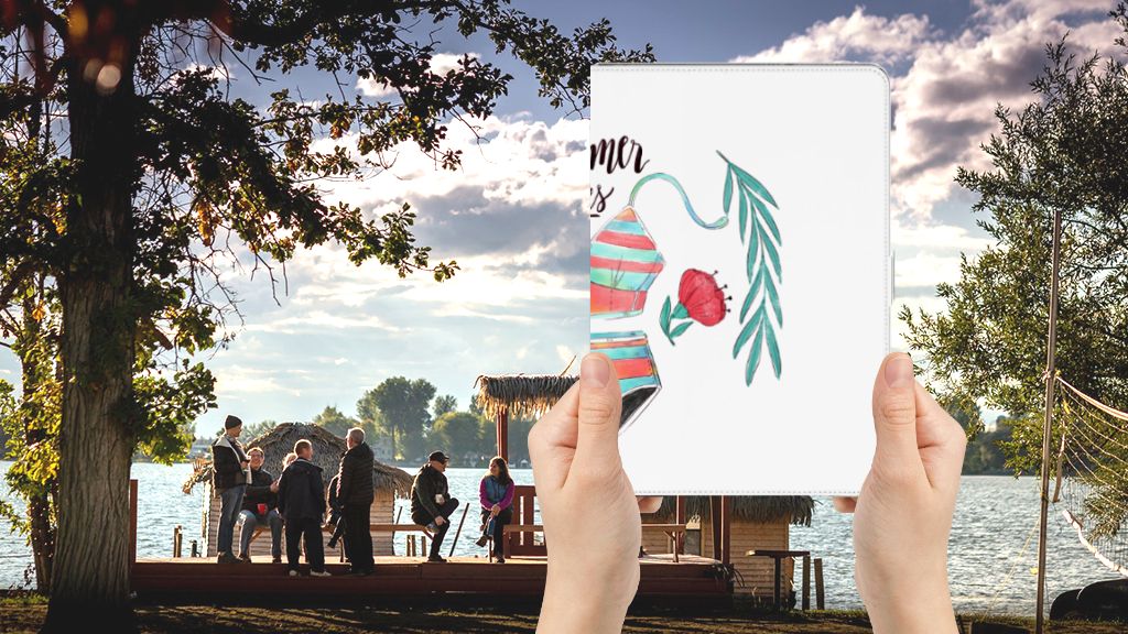 Hippe Tablet Hoes Boho Summer - voorkant