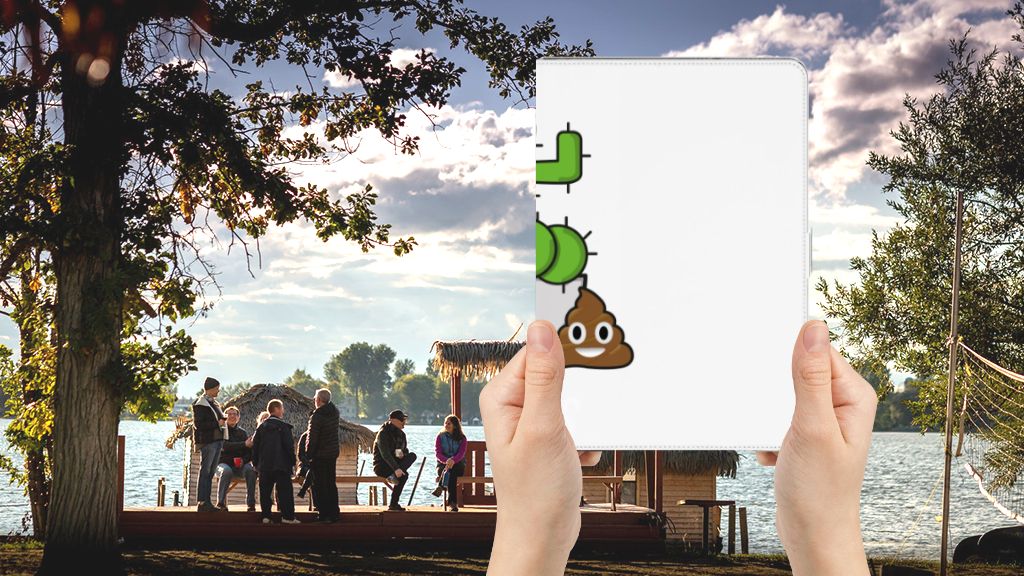 Hippe Tablet Hoes Cactus Poo - voorkant