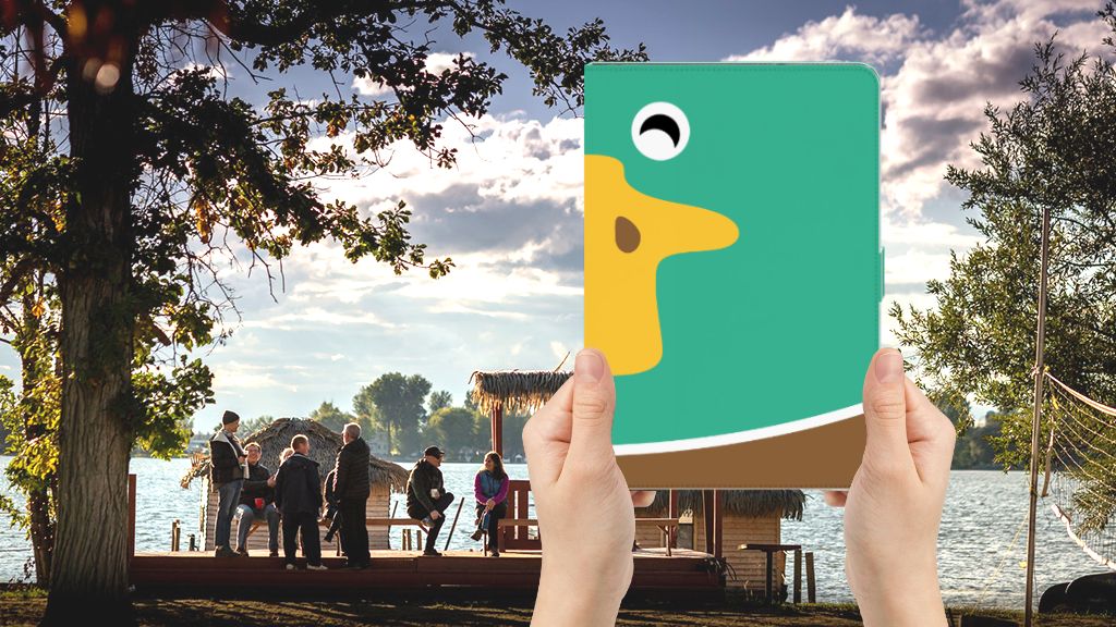 Hippe Tablet Hoes Duck - voorkant