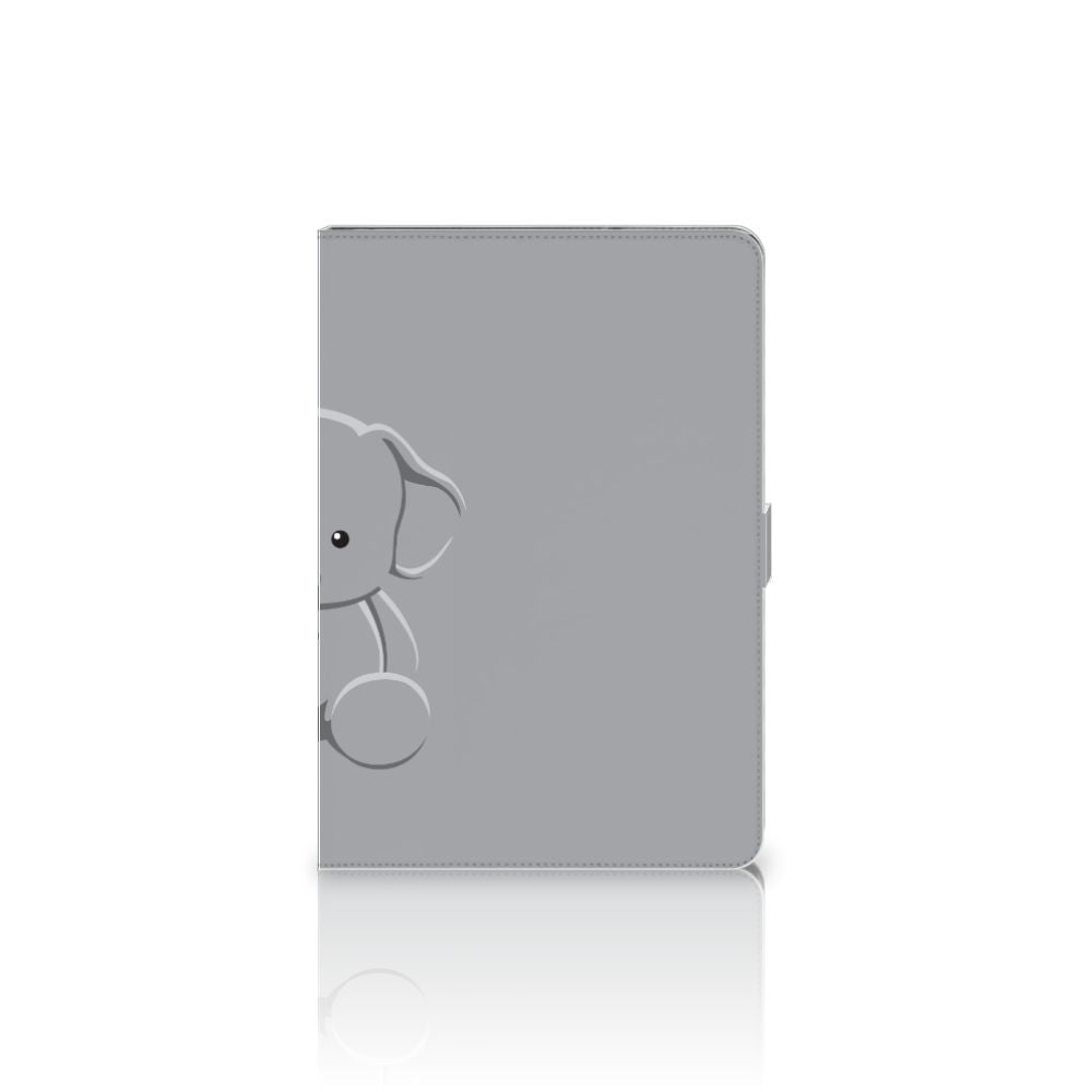 Hippe Tablet Hoes Grijs Baby Olifant - achterkant