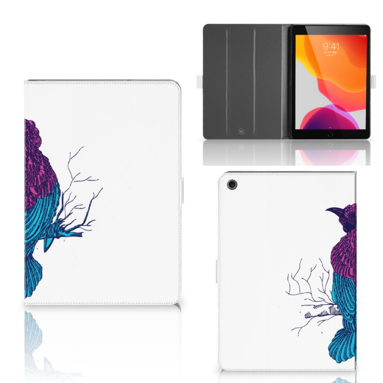 Hippe Tablet Hoes Merel - collage met voor-, achter- en binnenkant